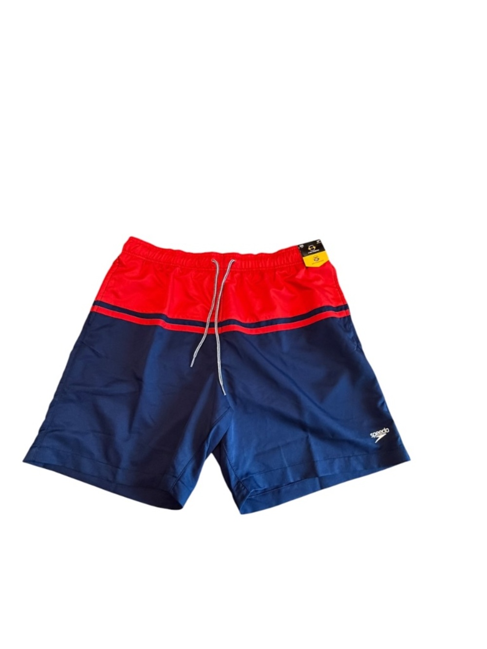 Speedo XXL Red Navy Swim Trunks UPF 50 Lined